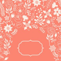Romantic background of various flowers in retro style N6