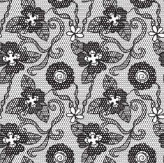 Lace seamless pattern with flowers N216
