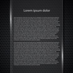 Vector glass plate background for text