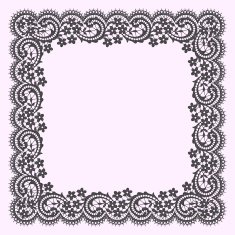 Doily lace frame