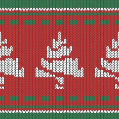 Knitting pattern with a Christmas Tree
