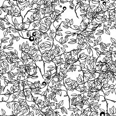 vector seamless pattern of graphics leaves