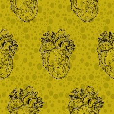 Human heart seamless pattern N2