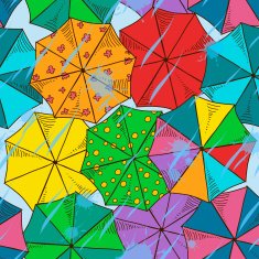 Top of umbrellas seamless pattern N2