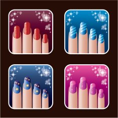 Icons of women's manicure