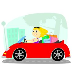 blonde in the car
