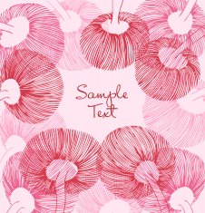 Red and rose vintage flower element
