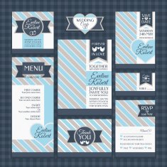 set of classic wedding cards N2