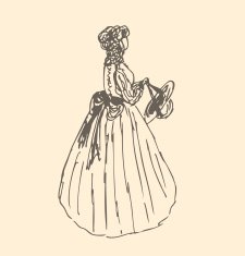 Romantic lady in retro clothes