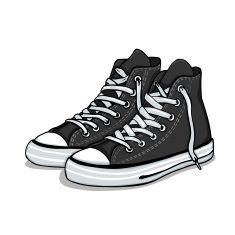 vector black gumshoes