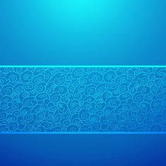 Blue wave horizontal ornamental background Vector illustration