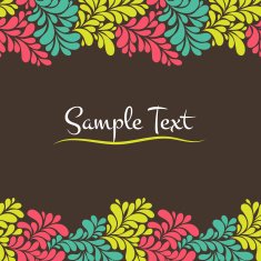 Colorful abstract seamless frame