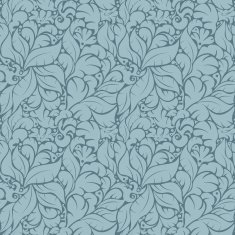 Seamless floral pattern on blue background N2