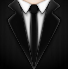 Black tuxedo with tie