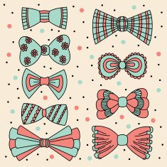 Cute bow icons