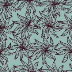 Floral seamless pattern in retro style