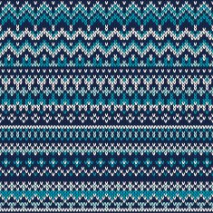 Seamless Fair Isle Knitted Pattern Festive and Fashionable Sweater Design N2