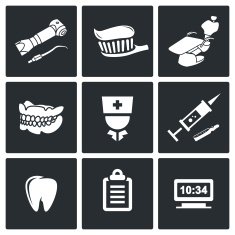 Stomatology Vector Icons Set