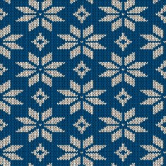 Seamless knitted pattern with snowflakes N2