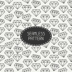 Vector seamless retro pattern with vintage hipster diamond N2