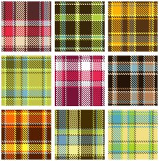 Seamless textured vector plaid pattern N5