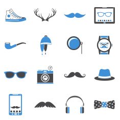 Hipster icons set N5