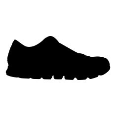 Vector running shoe silhouette N11 free image download