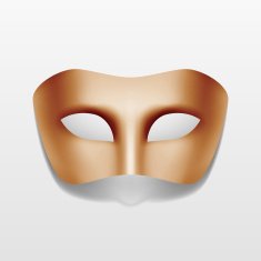 Vector Carnival Masquerade Party Mask Isolated on White N13