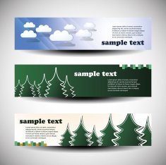 Vector Set of Three Header Designs N3