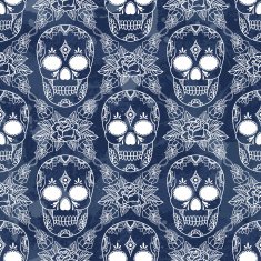vector pattern with skulls N25