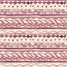 Abstract ethnic seamless pattern painted with watercolors