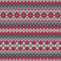 Seamless Knitted Pattern in Traditional Fair Isle Style N2