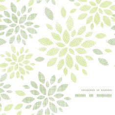 Fabric textured abstract leaves corner frame pattern background
