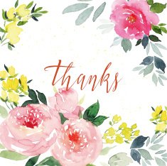 Watercolor greeting card flowers N201