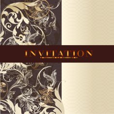 Beautiful wedding invitation design in elegant style