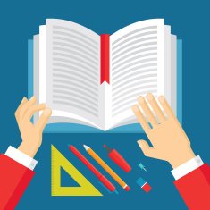 Human Hands and Book - Education Concept Illustration N2