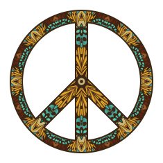 International peace symbol isolated on white N7
