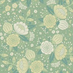 Seamless vintage pattern with decorative flowers N12