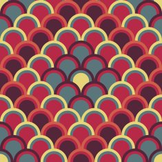 Abstract background with half circles Seamless vector pattern N3