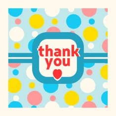 Thank you card design template N7