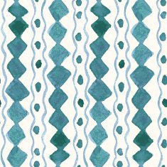 Abstract seamless ethnic pattern painted with watercolors N6