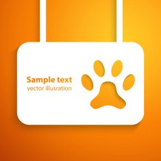 Applique dog track icon frame Vector illustration for happy ani