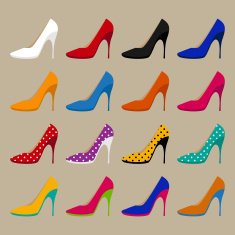 collection of vector shoes