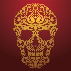 Gold Skull Ornamental