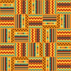 Ethnic ornament abstract geometric seamless fabric pattern N8