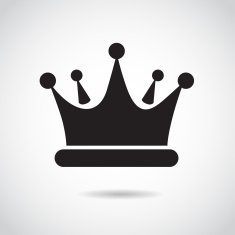 Crown icon isolated on white background