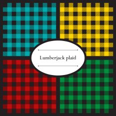 Set of lumberjack plaid patterns