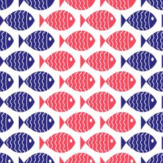 Seamless nautical pattern with fish N12