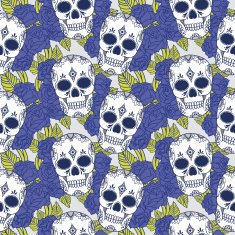 vector pattern with skulls N26