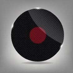 Glass Button Media Icon Vector Illustration N3